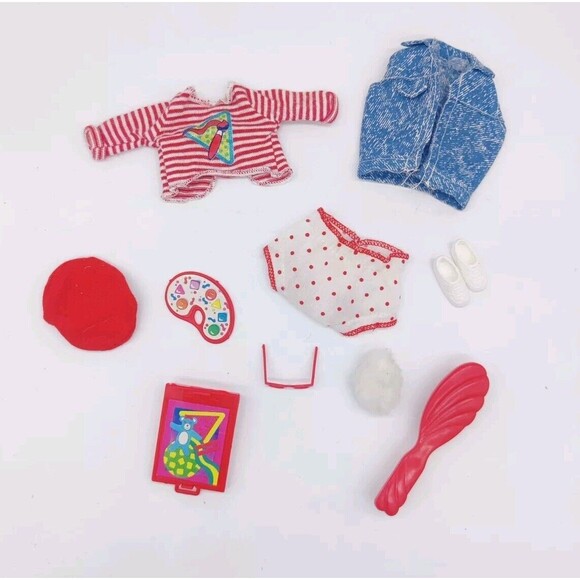 Vintage 1988 Teen Time Courtney Lot Barbie Mattel 1980s 11pc Clothes Accessories - Picture 2 of 13